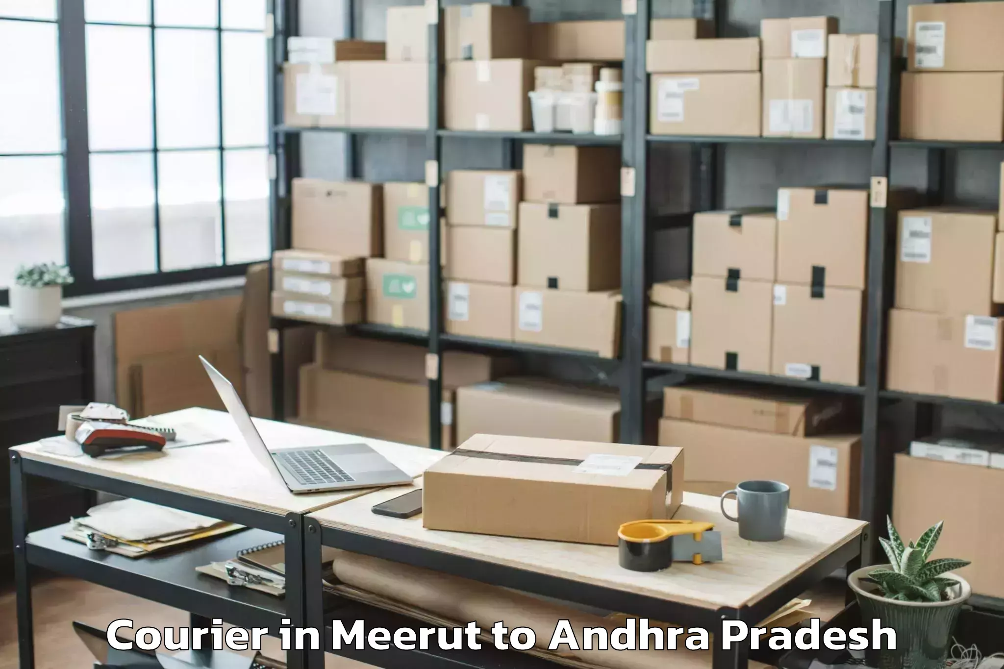 Easy Meerut to Korukollu Courier Booking